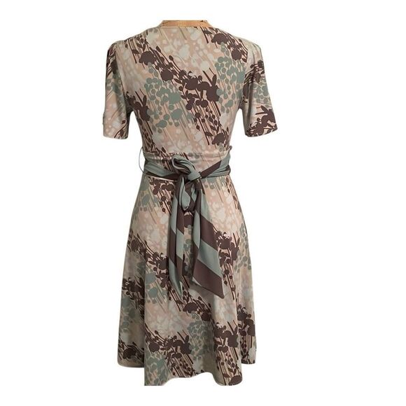 BCBG MaxAzria Gray Blue Faux Wrap Dress - Size 00 - Picture 5 of 10